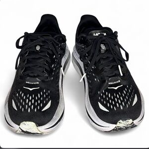 Hoka One One Kawana Shoes Womens Size 8 Black White Road Running Sneakers